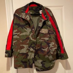 Zara Basics Camo Jean Jacket